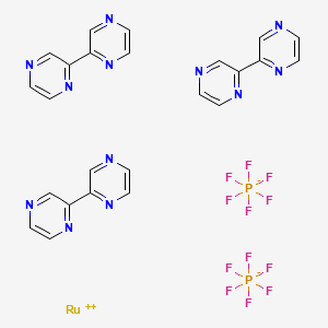 molecular formula C24H18F12N12P2Ru B8135239 Tris(2,2'-Bipyrazine)Ruthenium(II) Hexafluorophosphate 