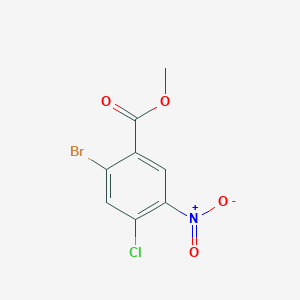 molecular formula C8H5BrClNO4 B8135266 Methyl 2-bromo-4-chloro-5-nitrobenzoate 