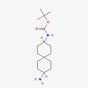 molecular formula C16H30N2O2 B8135311 tert-Butyl (9-aminospiro[5.5]undecan-3-yl)carbamate 