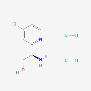 molecular formula C7H11Cl3N2O B8135713 (R)-2-Amino-2-(4-chloropyridin-2-yl)ethanol dihydrochloride 