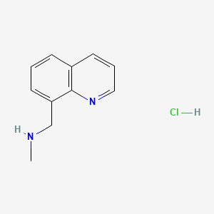 molecular formula C11H13ClN2 B8135766 Methyl[(quinolin-8-yl)methyl]amine hydrochloride 