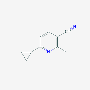 molecular formula C10H10N2 B8135840 6-Cyclopropyl-2-methylnicotinonitrile 
