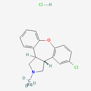 molecular formula C17H17Cl2NO B8136214 Asenapine-13C-D3 hydrochloride 
