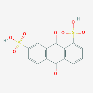 molecular formula C14H8O8S2 B081371 9,10-Dihydro-9,10-dioxoanthracene-1,7-disulphonic acid CAS No. 14395-08-5