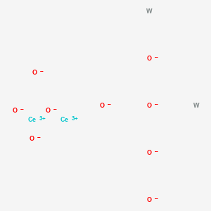 molecular formula Ce2O9W2-12 B081372 Cerium tungsten oxide (Ce2W3O12) CAS No. 13454-74-5