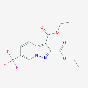 molecular formula C14H13F3N2O4 B8137312 Diethyl 6-(trifluoromethyl)pyrazolo[1,5-a]pyridine-2,3-dicarboxylate 