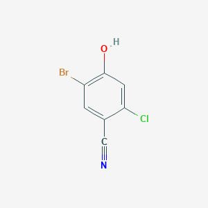 molecular formula C7H3BrClNO B8137393 5-Bromo-2-chloro-4-hydroxybenzonitrile 