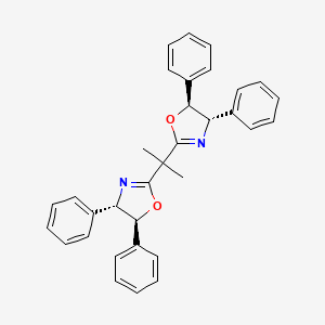 molecular formula C33H30N2O2 B8137447 (4S,4'S,5S,5'S)-2,2'-(1-Methylethylidene)bis(4,5-dihydro-4,5-diphenyloxazole) 