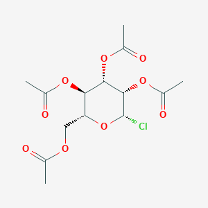 molecular formula C14H19ClO9 B081375 [(2R,3R,4S,5S,6S)-3,4,5-Triacetyloxy-6-chlorooxan-2-yl]methyl acetate CAS No. 14227-52-2