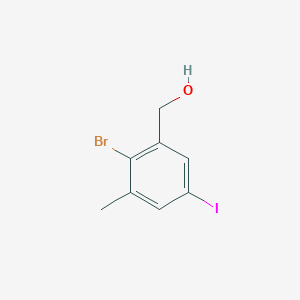 molecular formula C8H8BrIO B8137577 (2-Bromo-5-iodo-3-methylphenyl)methanol 