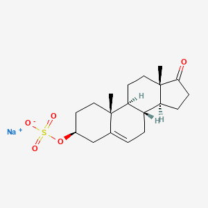 molecular formula C19H27NaO5S B8137581 sodium;[(3S,8R,9S,10R,13S,14S)-10,13-dimethyl-17-oxo-1,2,3,4,7,8,9,11,12,14,15,16-dodecahydrocyclopenta[a]phenanthren-3-yl] sulfate 