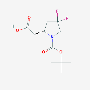 molecular formula C11H17F2NO4 B8137765 ACID 