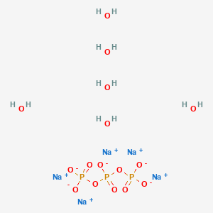 molecular formula H12Na5O16P3 B081379 Sodium tripolyphosphate hexahydrate CAS No. 15091-98-2