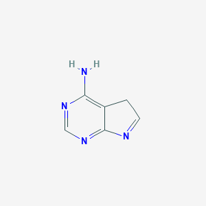 molecular formula C6H6N4 B081380 5H-Pyrrolo[2,3-d]pyrimidin-4-amine CAS No. 13510-11-7