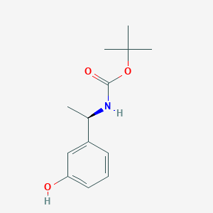 molecular formula C13H19NO3 B8138091 tert-butyl N-[(1R)-1-(3-hydroxyphenyl)ethyl]carbamate 