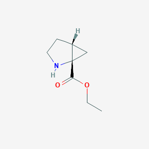 molecular formula C8H13NO2 B8138345 ethyl (1S,5R)-2-azabicyclo[3.1.0]hexane-1-carboxylate 