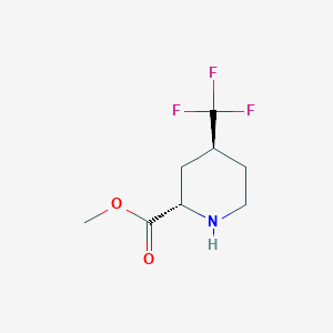 molecular formula C8H12F3NO2 B8138456 Methyl (2S,4S)-4-(trifluoromethyl)piperidine-2-carboxylate 