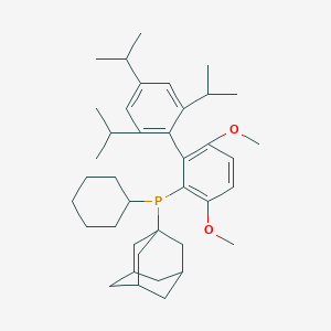 molecular formula C39H57O2P B8138472 Adamantan-1-yl(cyclohexyl)(2',4',6'-triisopropyl-3,6-dimethoxy-[1,1'-biphenyl]-2-yl)phosphane 