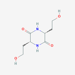 molecular formula C8H14N2O4 B8138541 (3R,6R)-3,6-bis(2-hydroxyethyl)piperazine-2,5-dione 