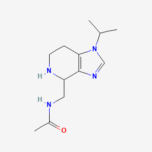 molecular formula C12H20N4O B8138776 N-((1-Isopropyl-4,5,6,7-tetrahydro-1H-imidazo[4,5-c]pyridin-4-yl)methyl)acetamide 