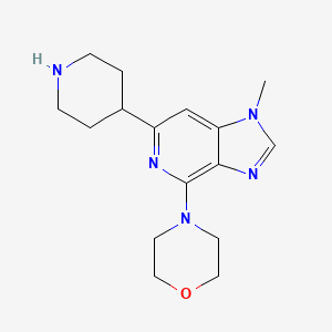 molecular formula C16H23N5O B8138853 4-(1-Methyl-6-(piperidin-4-yl)-1H-imidazo[4,5-c]pyridin-4-yl)morpholine 