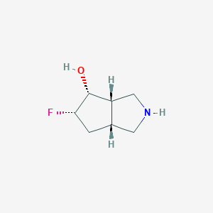 molecular formula C7H12FNO B8138939 rel-(3aS,4R,5S,6aR)-5-fluorooctahydrocyclopenta[c]pyrrol-4-ol 