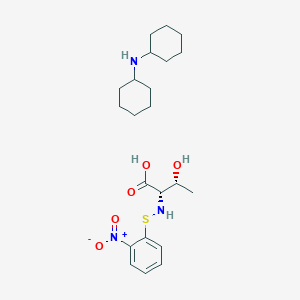 molecular formula C22H35N3O5S B081391 N-O-Nitrophenylsulfenyl-L-threonine DI(cyclohexyl)ammonium salt CAS No. 14921-33-6