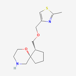 molecular formula C14H22N2O2S B8139422 (1S,5S)-1-(((2-methylthiazol-4-yl)methoxy)methyl)-6-oxa-9-azaspiro[4.5]decane 