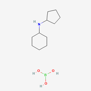 Boric acid;N-cyclopentylcyclohexanamine