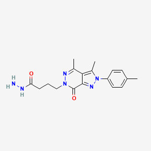 4-[3,4-Dimethyl-2-(4-methylphenyl)-7-oxopyrazolo[3,4-d]pyridazin-6-yl]butanehydrazide