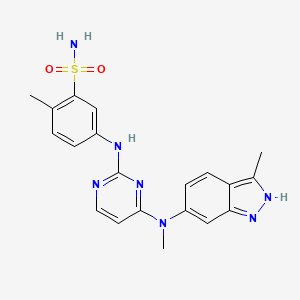 2-Methyl-5-((4-(methyl(3-methyl-1H-indazol-6-yl)amino)pyrimidin-2-yl)amino)benzenesulfonamide