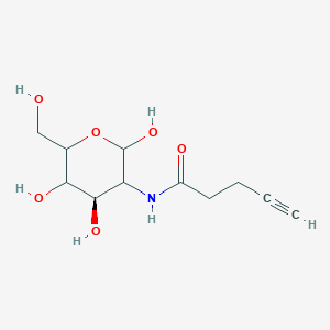 molecular formula C11H17NO6 B8139587 N-[(4R)-2,4,5-Trihydroxy-6-(hydroxymethyl)oxan-3-yl]pent-4-ynamide 