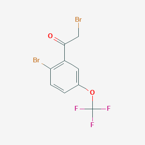 molecular formula C9H5Br2F3O2 B8139623 2-Bromo-5-(trifluoromethoxy)phenacyl bromide 