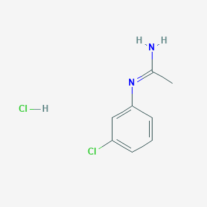 molecular formula C8H10Cl2N2 B8139636 N-(3-Chloro-phenyl)-acetamidine hydrochloride 