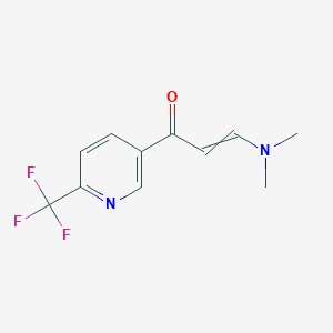 molecular formula C11H11F3N2O B8139644 3-(Dimethylamino)-1-[6-(trifluoromethyl)pyridin-3-yl]prop-2-en-1-one 