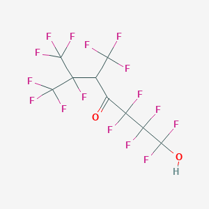 molecular formula C9H2F16O2 B8139696 1,1,2,2,3,3,6,7,7,7-Decafluoro-1-hydroxy-5,6-bis(trifluoromethyl)heptan-4-one 