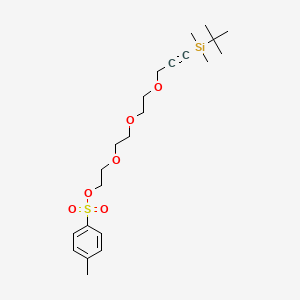 molecular formula C22H36O6SSi B8139715 13,13,14,14-Tetramethyl-3,6,9-trioxa-13-silapentadec-11-yn-1-yl 4-methylbenzenesulfonate 