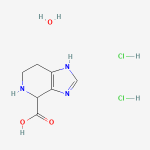 molecular formula C7H13Cl2N3O3 B8139766 4,5,6,7-tetrahydro-3H-imidazo[4,5-c]pyridine-4-carboxylic acid dihydrochloride hydrate 