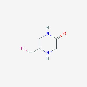 molecular formula C5H9FN2O B8139772 5-(Fluoromethyl)-2-piperazinone 