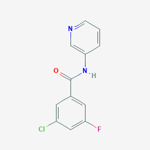 molecular formula C12H8ClFN2O B8139799 3-chloro-5-fluoro-N-(pyridin-3-yl)benzamide 