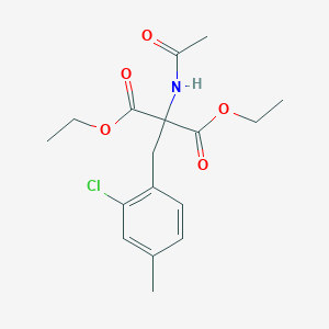 molecular formula C17H22ClNO5 B8139881 Diethyl 2-acetamido-2-(2-chloro-4-methylbenzyl)malonate 