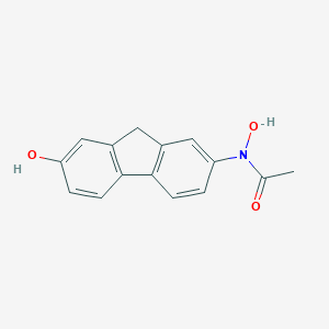 molecular formula C15H13NO3 B081399 Acetohydroxamic acid, N-(7-hydroxyfluoren-2-YL)- CAS No. 14461-87-1