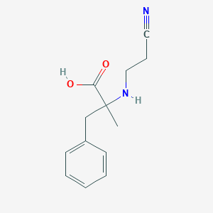 2-(2-Cyanoethylamino)-2-methyl-3-phenylpropanoic acid