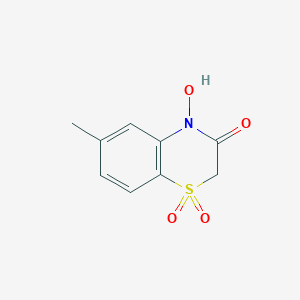 molecular formula C9H9NO4S B081402 4-Hydroxy-6-methyl-2H-1,4-benzothiazin-3(4H)-one 1,1-dioxide CAS No. 14598-79-9