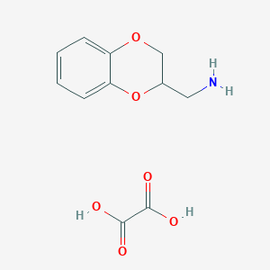 2,3-Dihydro-1,4-benzodioxin-3-ylmethanamine;oxalic acid