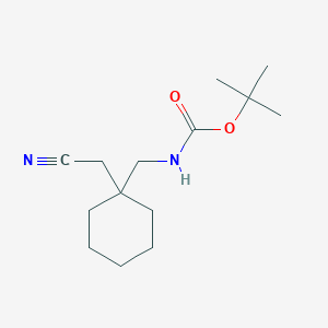 molecular formula C14H24N2O2 B8140532 tert-Butyl ((1-(cyanomethyl)cyclohexyl)methyl)carbamate 