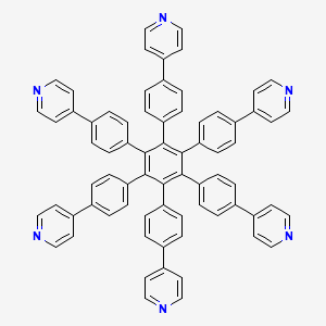 molecular formula C72H48N6 B8140577 4-[4-[2,3,4,5,6-pentakis(4-pyridin-4-ylphenyl)phenyl]phenyl]pyridine 