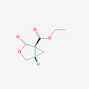 molecular formula C8H10O4 B8140750 ethyl (1R,5S)-2-oxo-3-oxabicyclo[3.1.0]hexane-1-carboxylate 