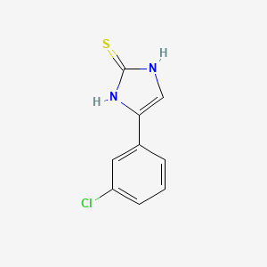molecular formula C9H7ClN2S B8141012 4-(3-Chlorophenyl)-1,3-dihydroimidazole-2-thione 