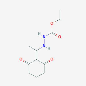 molecular formula C11H16N2O4 B8141079 ethyl N-[1-(2,6-dioxocyclohexylidene)ethylamino]carbamate 